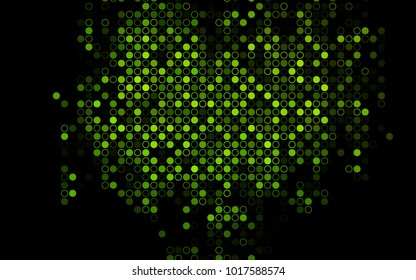 Dark Green vector  cover with spots. Modern abstract illustration with colorful water drops. New design for ad, poster, banner of your website.