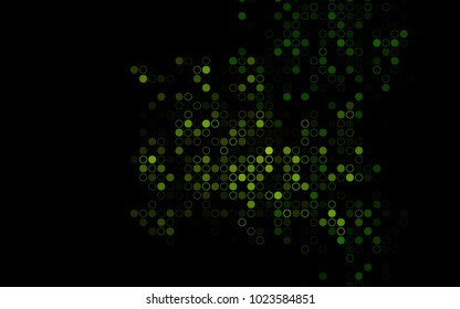 Dark Green vector  cover with spots. Abstract illustration with colored bubbles in nature style. Completely new template for your brand book.