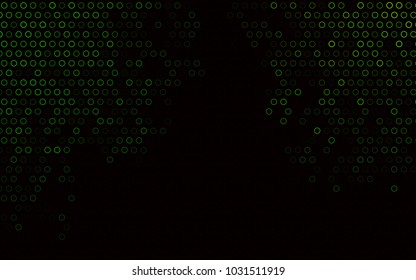 Dark Green vector  cover with spots. Abstract illustration with colored bubbles in nature style. The pattern can be used for beautiful websites.