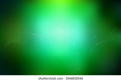 Dark Green vector cover with spots. Illustration with set of shining colorful abstract circles. Completely new template for your brand book.