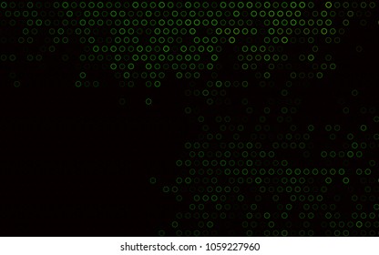Dark Green vector  cover with spots. Beautiful colored illustration with blurred circles in nature style. New design for ad, poster, banner of your website.