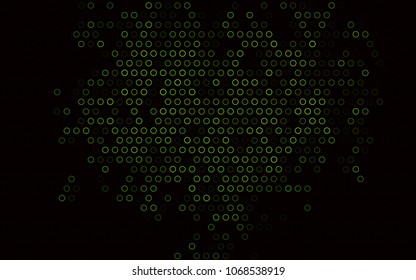 Dark Green vector  cover with spots. Abstract illustration with colored bubbles in nature style. Completely new template for your brand book.