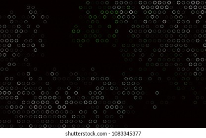 Dark Green vector  cover with spots. Glitter abstract illustration with blurred drops of rain. New design for ad, poster, banner of your website.