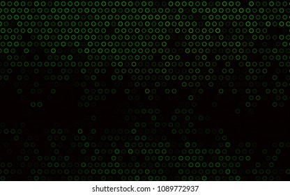 Dark Green vector  cover with spots. Blurred decorative design in abstract style with bubbles. Pattern can be used as texture of water, rain drops.