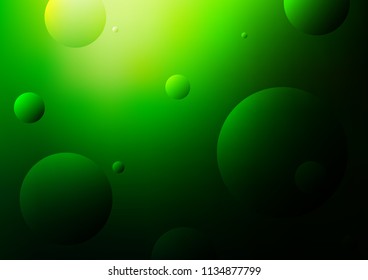 Dark Green vector cover with spots. Modern abstract illustration with colorful water drops. Completely new template for your brand book.