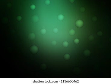 Dark Green vector cover with spots. Blurred bubbles on abstract background with colorful gradient. New design for ad, poster, banner of your website.