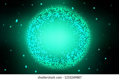 Dark Green vector cover with spots. Blurred bubbles on abstract background with colorful gradient. New template for your brand book.