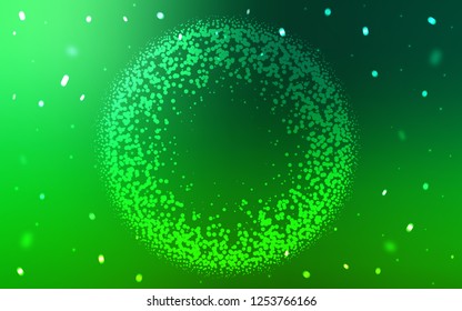 Dark Green vector cover with spots. Beautiful colored illustration with blurred circles in nature style. Pattern for futuristic ad, booklets.
