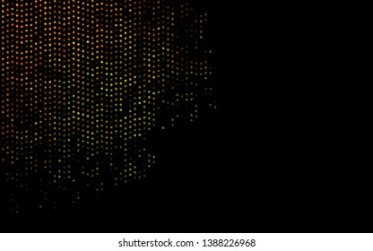 Dark Green vector cover with spots. Illustration with set of shining colorful abstract circles. Pattern for ads, leaflets.