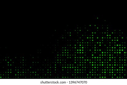 Dark Green vector cover with spots. Illustration with set of shining colorful abstract circles. Template for your brand book.