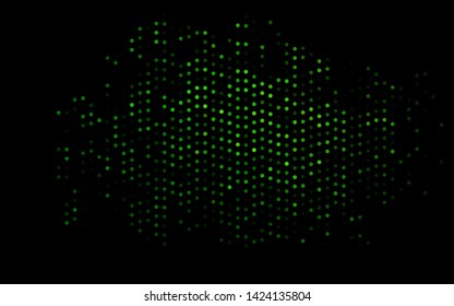 Dark Green vector cover with spots. Modern abstract illustration with colorful water drops. Pattern of water, rain drops.