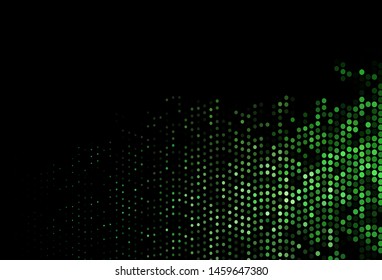 Dark Green vector cover with spots. Beautiful colored illustration with blurred circles in nature style. Design for business adverts.