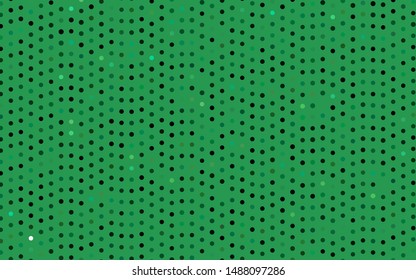 Dark Green vector cover with spots. Modern abstract illustration with colorful water drops. Pattern for beautiful websites.