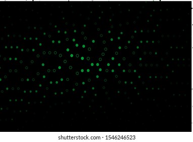 Dark Green vector cover with spots. Abstract illustration with colored bubbles in nature style. Completely new template for your brand book.