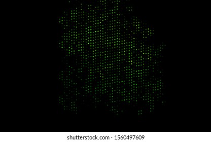 Dark Green vector cover with spots. Illustration with set of shining colorful abstract circles. Design for business adverts.