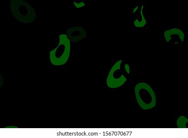 Dark Green vector cover with spots. Glitter abstract illustration with blurred drops of rain. Pattern for beautiful websites.