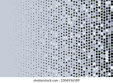 Tapa vectorial verde oscuro con puntos. Ilustración abstracta moderna con gotas de agua coloridas. Patrón para sitios web hermosos.