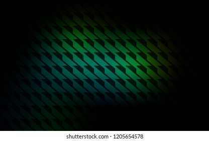 Dark Green vector cover with stright stripes. Glitter abstract illustration with colorful sticks. Template for your beautiful backgrounds.