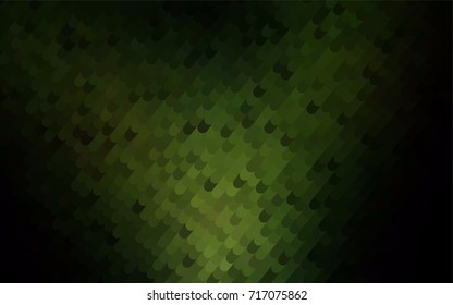 Dark Green vector crooked abstract template. Shining illustration, which consist of curved lines. A completely new design for your business.