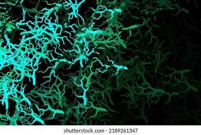 Dark Green vector doodle backdrop with branches, leaves. Decorative design in Indian style on white background. Pattern for wallpapers, coloring books.