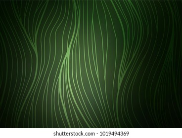 Dark Green vector doodle blurred pattern. Colorful abstract illustration with lines in Asian style. Brand-new design for your business.