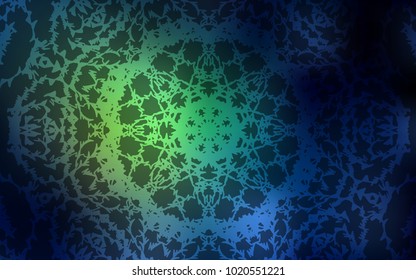 Dark Green vector doodle blurred template. Creative illustration in blurred style with doodles made by child. The pattern can be used for coloring books and pages for kids.