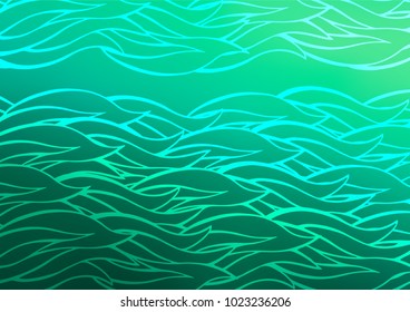 Dark Green vector doodle blurred texture. Blurred decorative design in Indian style with Zen tangles. The doodle design can be used for your web site.