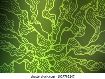 Dark Green vector doodle blurred pattern. Glitter abstract illustration with doodles and Zen tangles. The doodle design can be used for your web site.