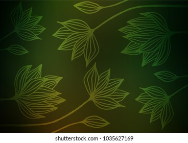 Dark Green vector doodle blurred pattern. Creative illustration in blurred style with doodles and Zen tangles. Hand painted design for web, wrapping, wallpaper.