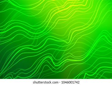 Dark Green vector doodle blurred background. Geometric doodle illustration in Origami style with gradient. A completely new template for your business design.