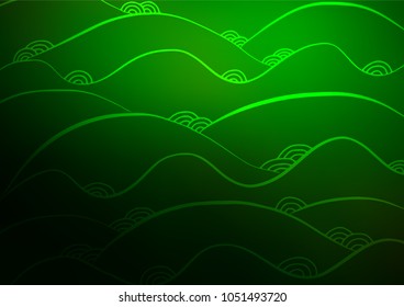 Dark Green vector doodle blurred texture. Sketchy hand drawn doodles on blurred background. The completely new template can be used for your brand book.