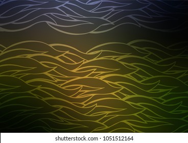 Dark Green vector doodle blurred texture. Blurred decorative design in Indian style with Zen tangles. A completely new template for your business design.