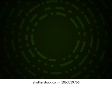 Dark Green vector doodle blurred template. Blurred decorative design in Indian style with Zen tangles. Hand painted design for web, wrapping, wallpaper.