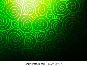 Dark Green vector doodle blurred background. An elegant bright illustration with lines in Natural style. The template can be used as a background for cell phones.