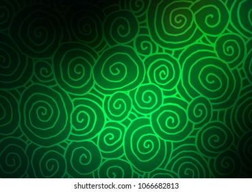 Dark Green vector doodle blurred pattern. An elegant bright illustration with lines in Natural style. The completely new template can be used for your brand book.