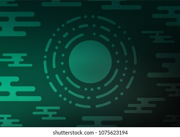 Dark Green vector doodle blurred background. Glitter abstract illustration with doodles and Zen tangles. The completely new template can be used for your brand book.