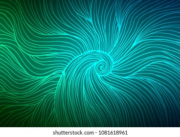 Dark Green vector doodle blurred background. Blurred decorative design with Zen tangles. Brand-new design for your business.