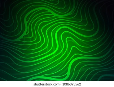 Dark Green vector doodle blurred texture. Modern geometrical abstract illustration with doodles. Brand-new style for your business design.