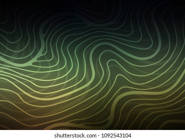 Dark Green vector doodle blurred template. Colorful abstract illustration with lines in Asian style. The elegant pattern can be used as a part of a brand book.