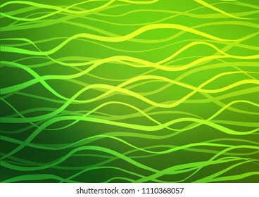 Dark Green vector doodle blurred pattern. Doodles on blurred abstract background with gradient. A completely new template for your business design.