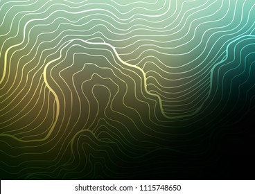 Dark Green vector doodle blurred pattern. An elegant bright illustration with lines in Natural style. A new texture for your design.
