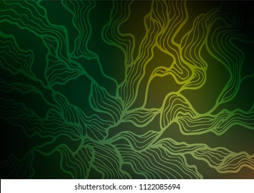 Dark Green vector doodle blurred template. Doodles on blurred abstract background with gradient. The pattern can be used for wallpapers and coloring books.