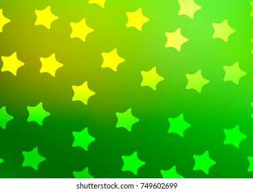 Dark Green vector doodle blurred pattern. Decorative shining illustration with doodles on abstract template. Hand painted design for web, leaflet, textile.