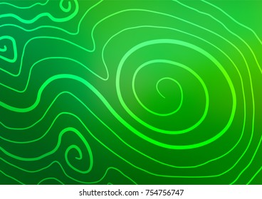Dark Green vector doodle blurred template. Colorful abstract illustration with lines in Asian style. The best blurred design for your business.