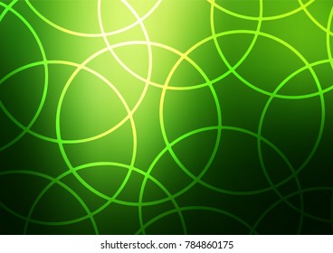 Dark Green vector doodle blurred template. Decorative shining illustration with doodles on abstract template. Hand painted design for web, leaflet, textile.