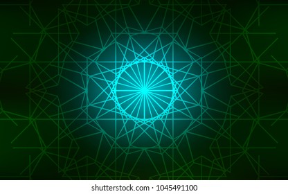 Dark Green vector doodle bright pattern. Glitter abstract illustration with doodles and lines drawn by child. Hand painted design for web, leaflet, textile.
