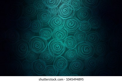 Dark Green vector doodle bright pattern. Modern geometrical abstract illustration with roses. A completely new design for your business.