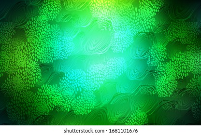 Dark Green vector doodle bright pattern. Decorative shining illustration with doodles on abstract template. Brand-new design for your business.