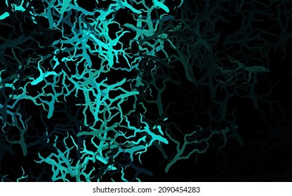Dark Green vector elegant background with leaves, branches. Brand new colored illustration with leaves and branches. New design for your business.