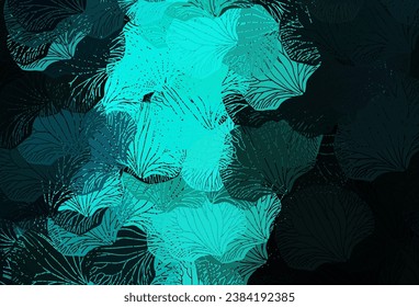 Dark Green vector elegant background with leaves. Creative illustration in blurred style with leaves. Colorful pattern for kid's books.